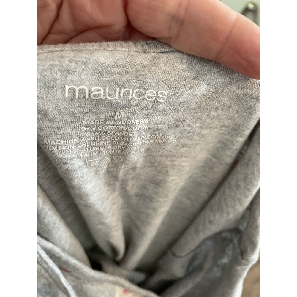 Maurices Gray Floral Tank Top Size Medium - Picture 4 of 4